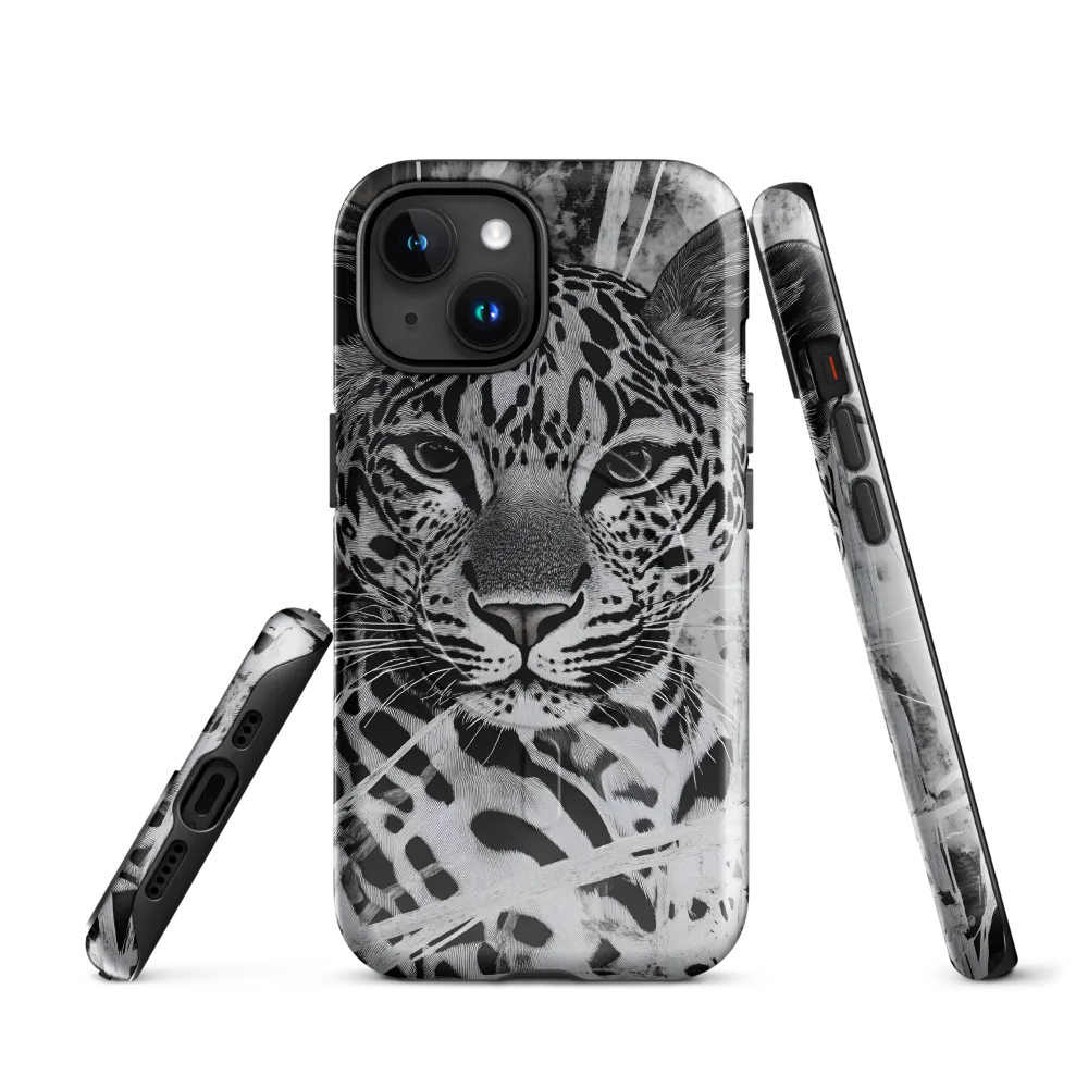 Majestic Gaze: The Leopard's Portrait | Phone Case |  15 | MagSafe® Tough Case | Glossy