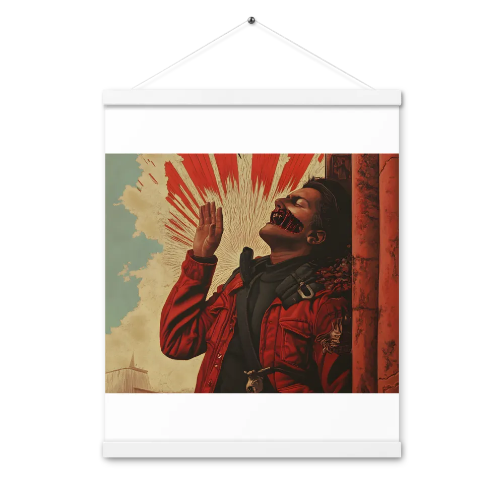 Defiant Echoes of Ruin | Poster With White Wood Hanger | 16″×20″