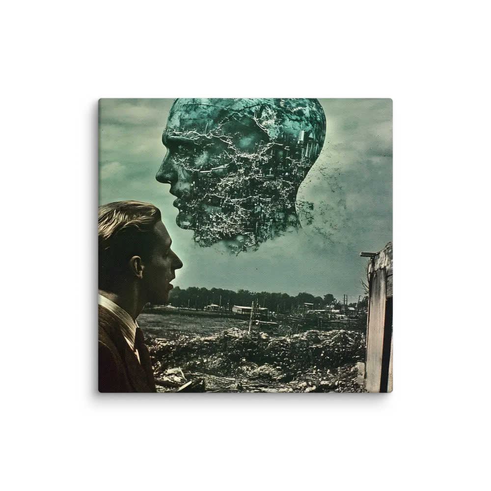Ethereal Reflections: Identity in a Fragmented World | Canvas | 12″×12″