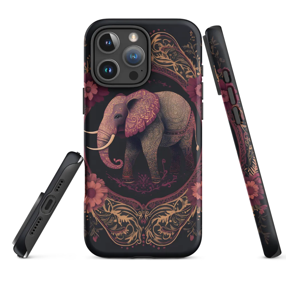 Regal Reverie: The Ornate Elephant | Phone Case |  16 Pro Max | Tough Case | Matte