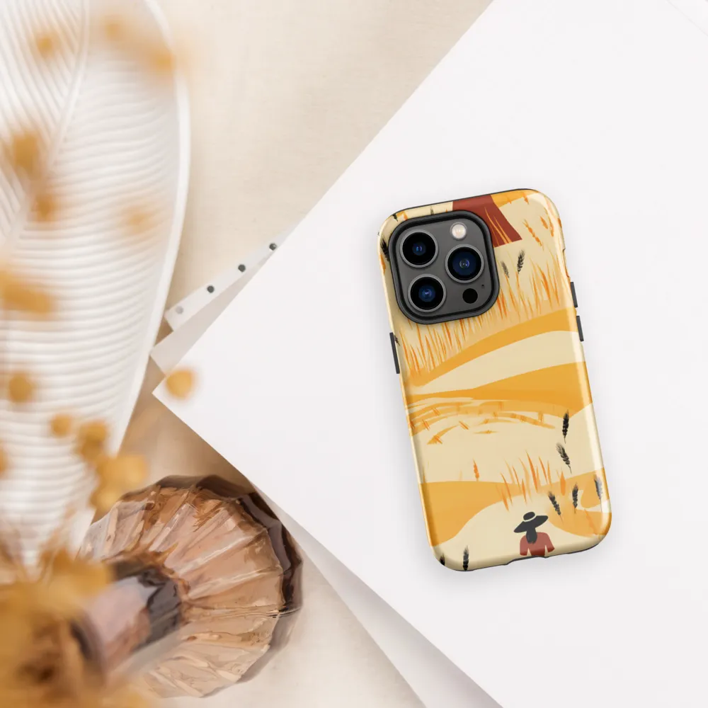 Embracing the Fields: A Floral Journey | Phone Case |  14 Pro | Tough Case | Glossy