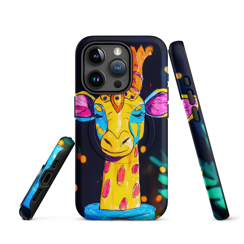 Whimsical Giraffe in Vibrant Colors