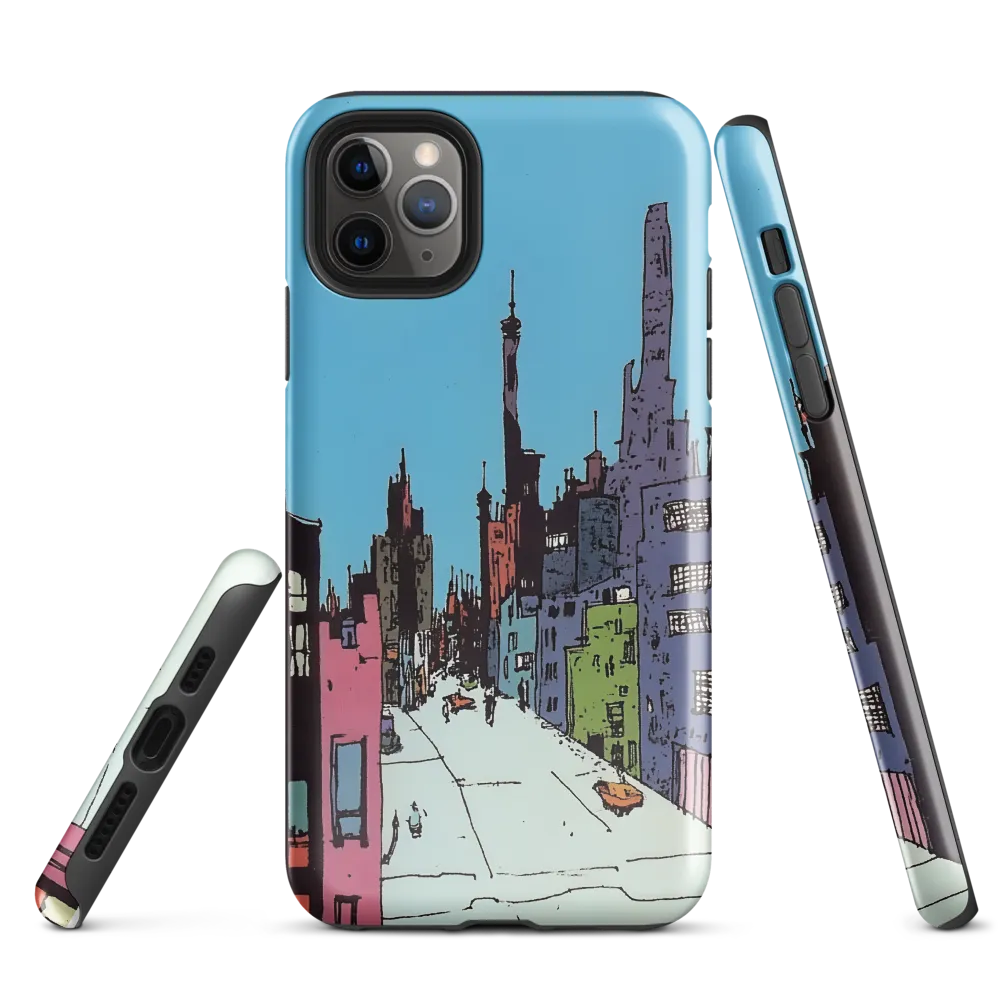 Vibrant Cityscape under the Moon | Phone Case |  11 Pro Max | Tough Case | Glossy