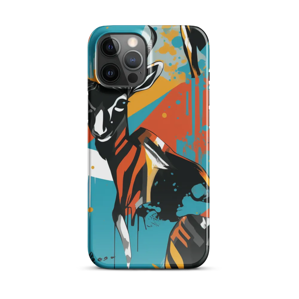 Dynamic Antelope in Vivid Abstract