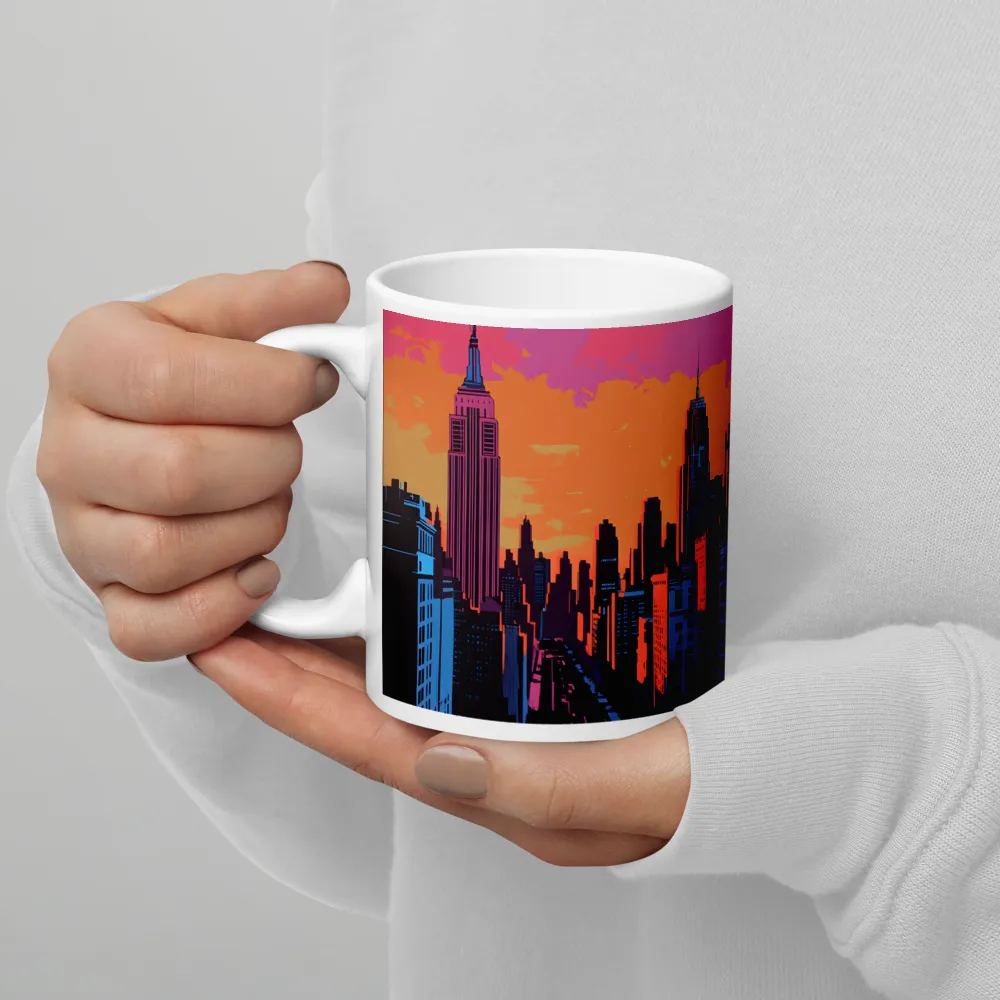 Sunset Over Skyscrapers | Mugs | Multiple Sizes & Colors