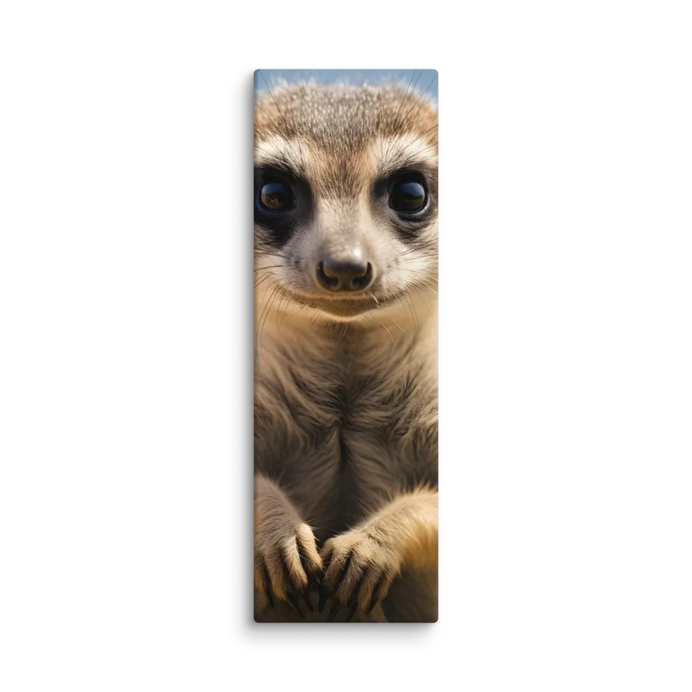 Curious Stance: The Meerkat's Gaze | Canvas | 12″×36″