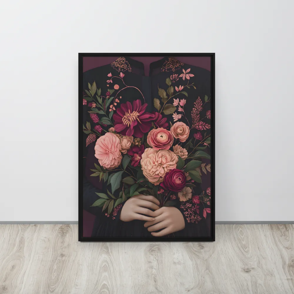 Botanical Elegance | Canvas with Black Frame | 20″×28″