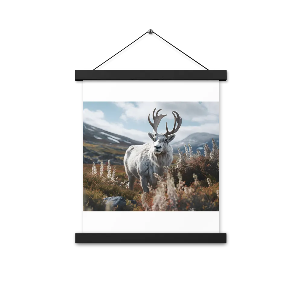 Majestic Harmony: The Reindeer in Nature | Poster With Black Wood Hanger | 11″×14″