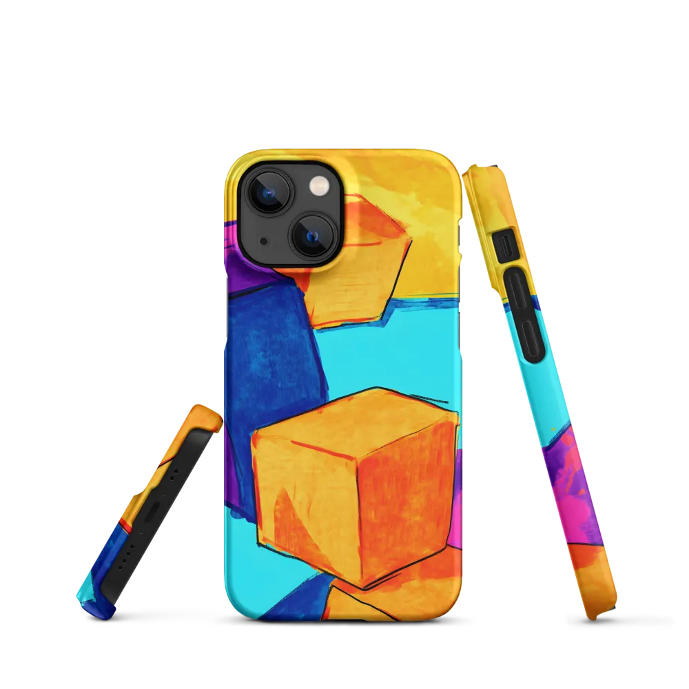 Playful Cubes in Vibrant Harmony | Phone Case |  13 Mini | Snap Case | Matte