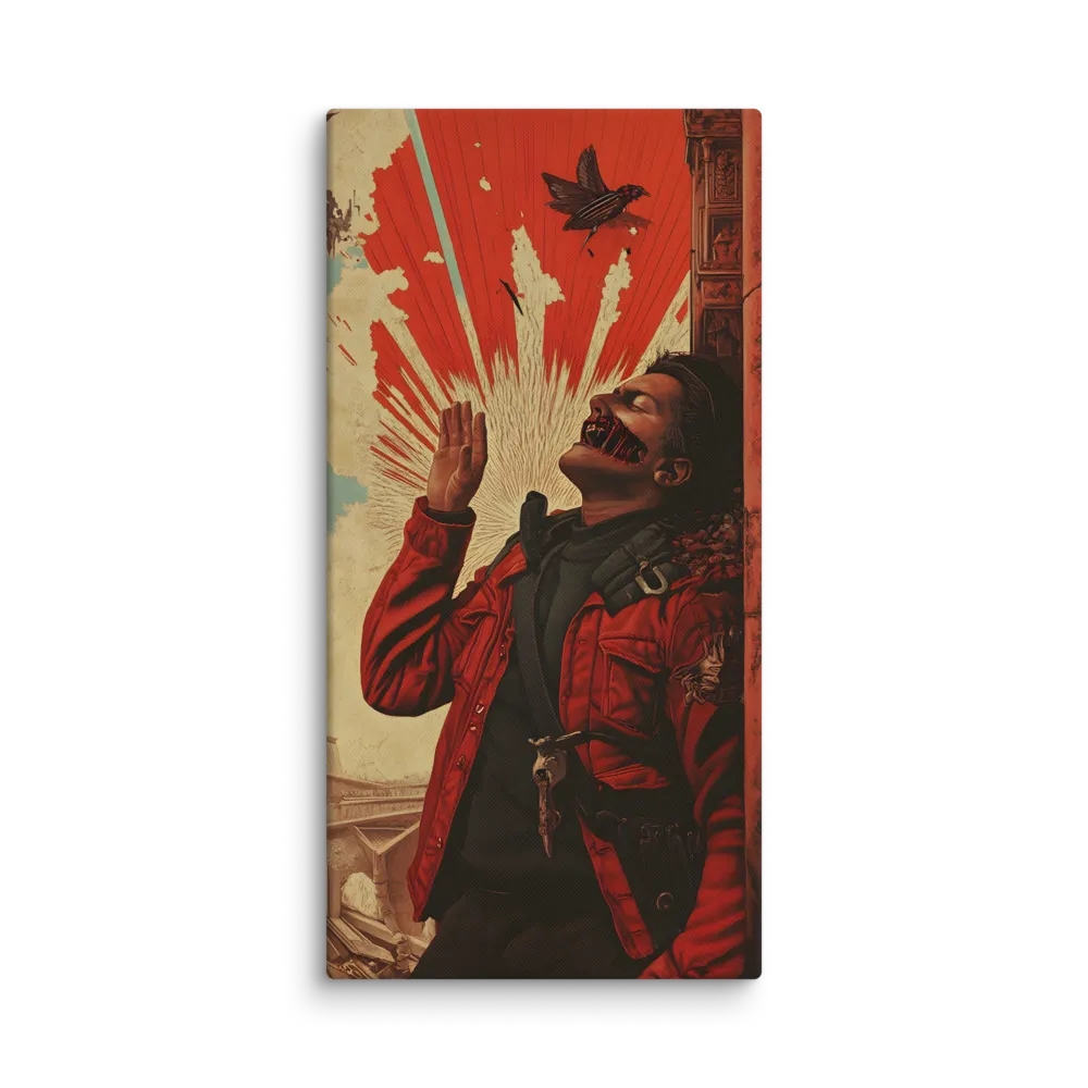Defiant Echoes of Ruin | Canvas | 30″×60″