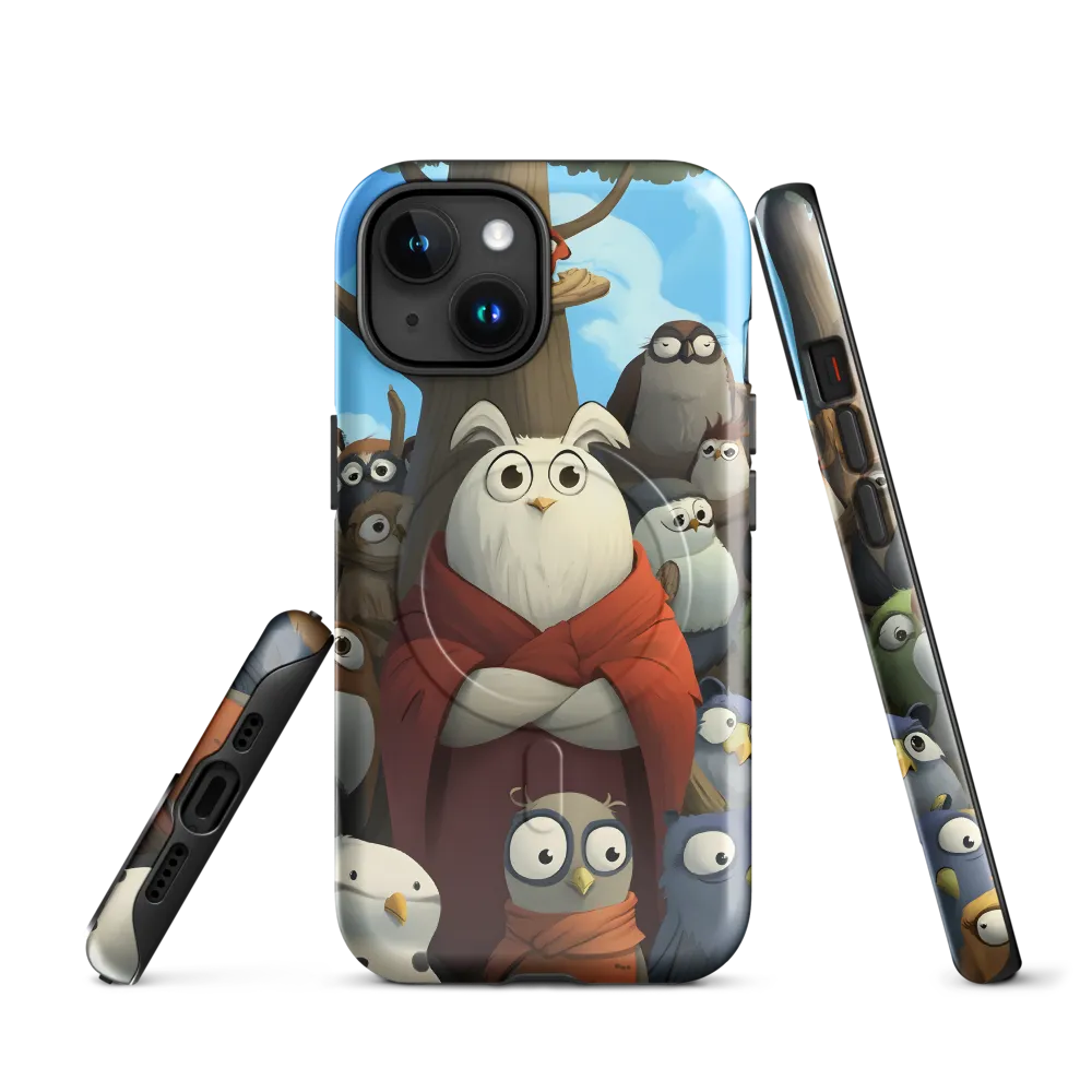 The Gathering of Owls | Phone Case |  15 | MagSafe® Tough Case | Glossy