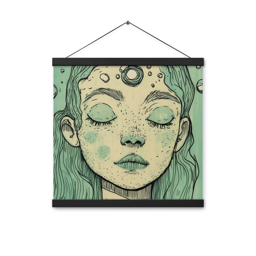 Beneath the Surface | Poster With Black Wood Hanger | 16″×16″