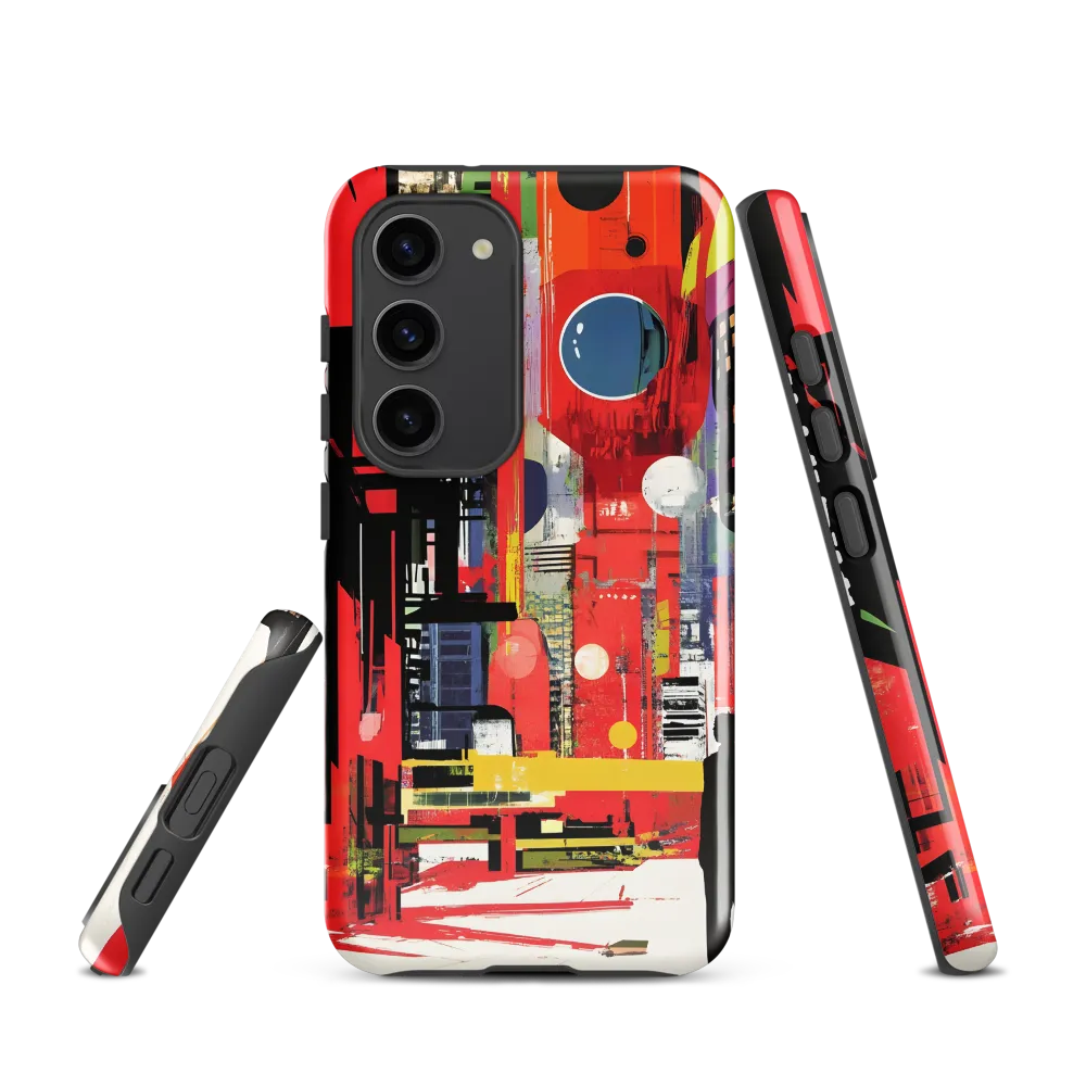 Urban Echoes: A Futuristic Reverie | Phone Case |  S23 | Tough Case | Glossy