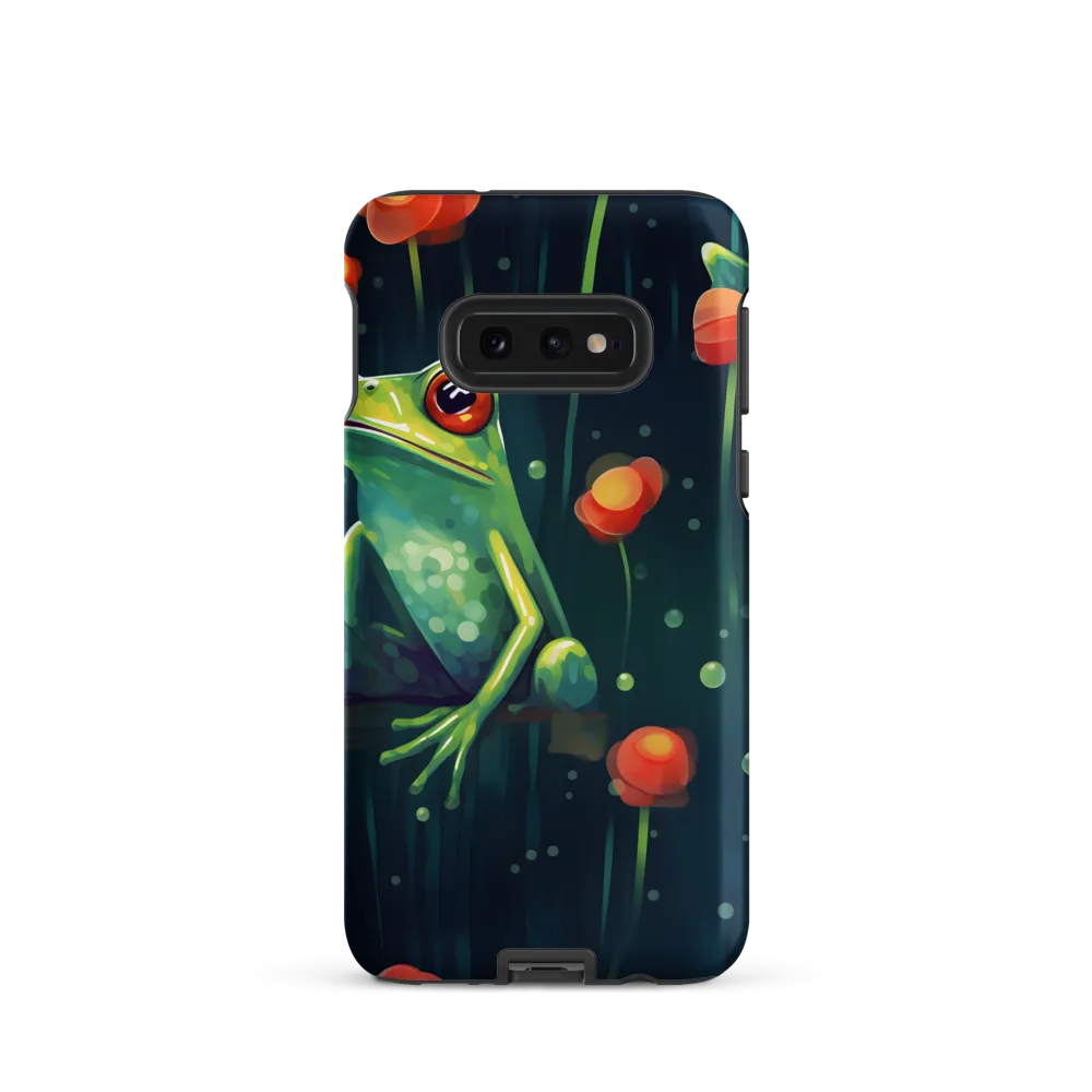 Playful Frogs in a Lush Pond