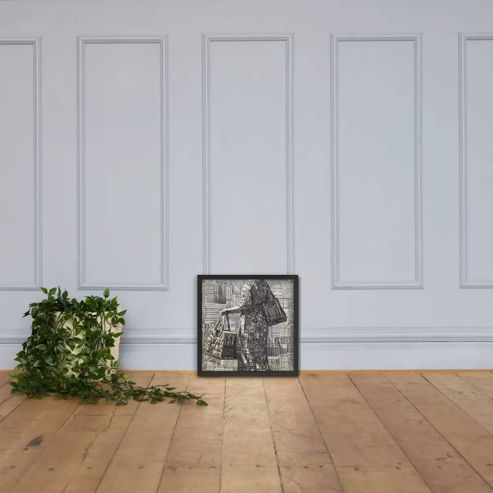 Urban Reflections: A Shopping Narrative | Poster with Black Frame | 16″×16″
