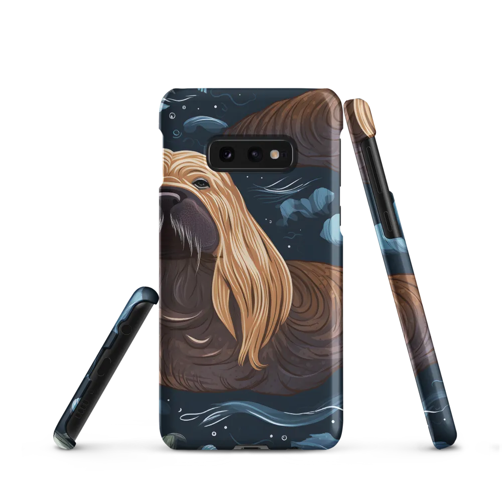 Whimsical Walruses in Deep Blue