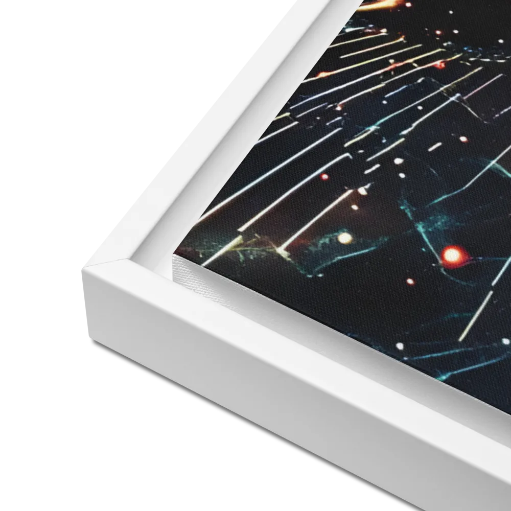 Ethereal Astronaut: A Journey Through the Cosmos | Canvas with White Frame | 24″×36″
