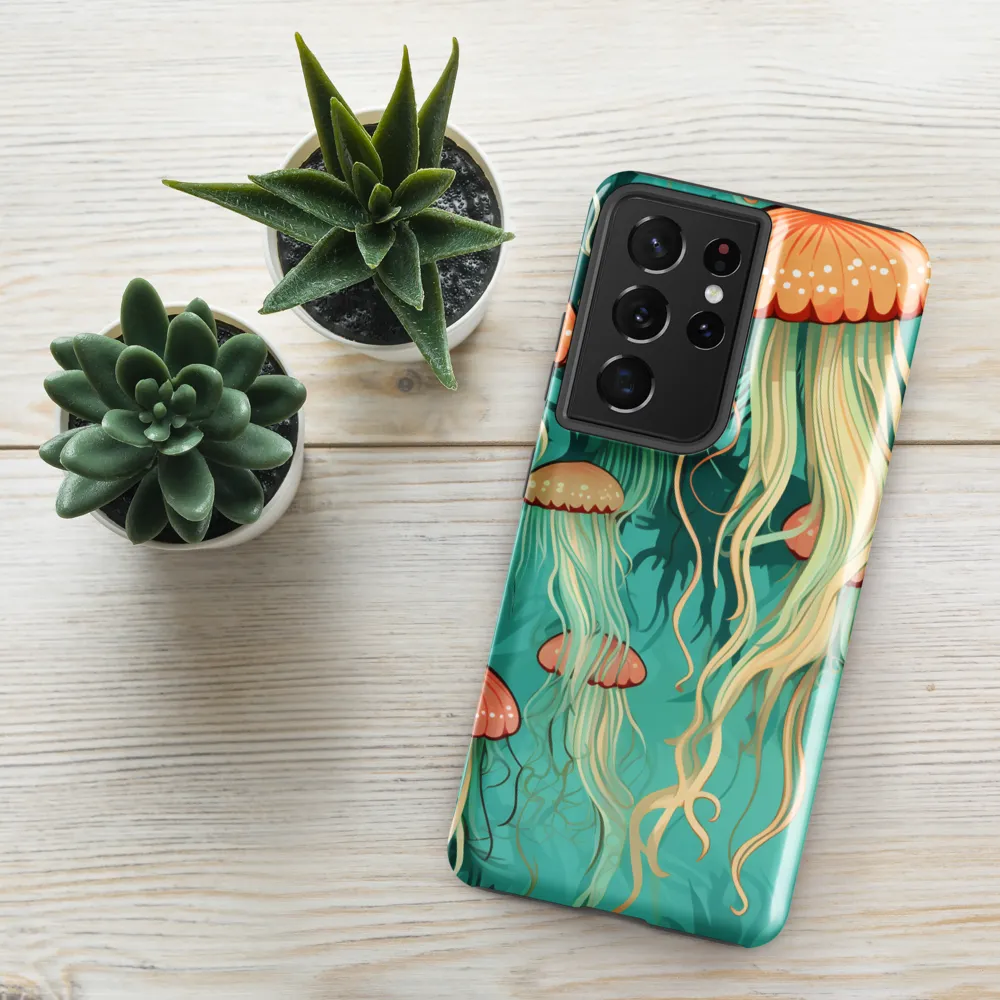Ethereal Dance of Jellyfish | Phone Case |  S21 Ultra | Tough Case | Glossy