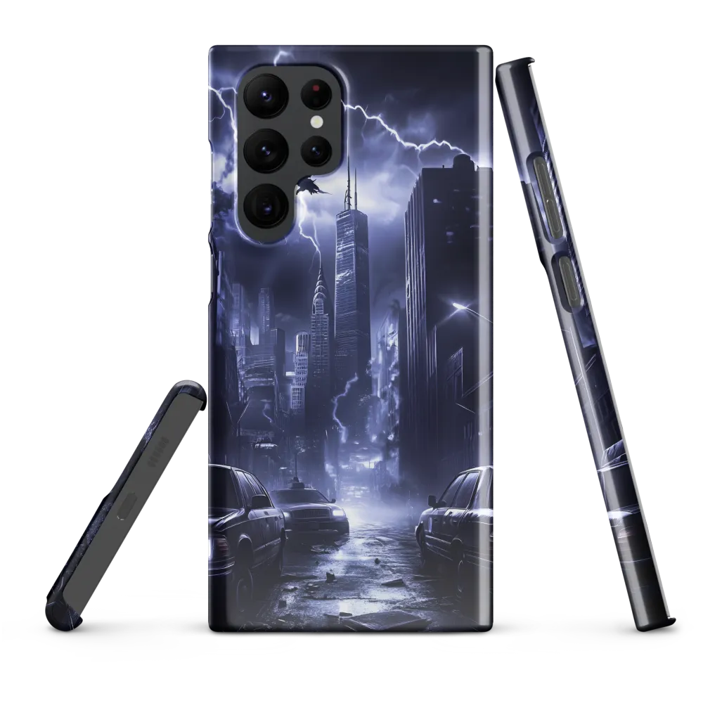 Stormy Cityscape: Shadows of the Night | Phone Case |  S22 Ultra | Snap Case | Glossy
