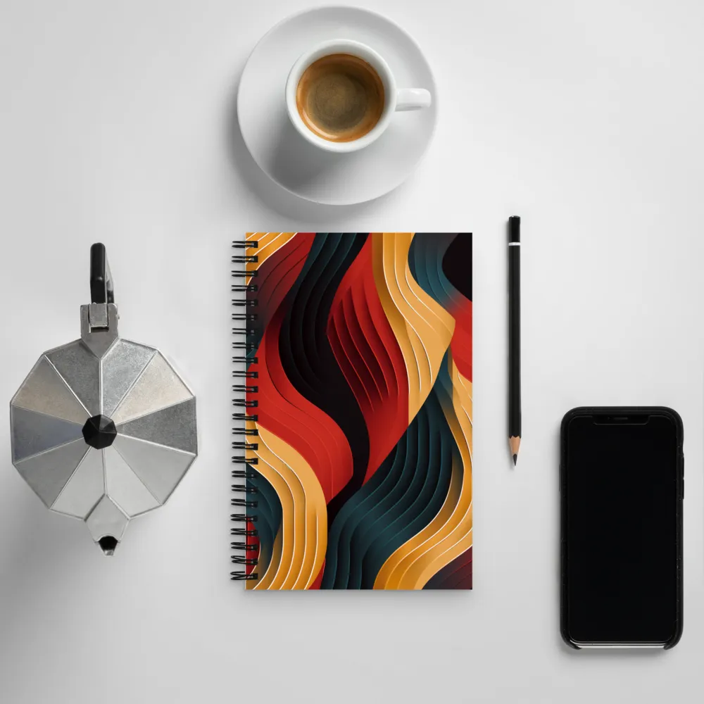 Dynamic Waves of Color | Spiral Notebook