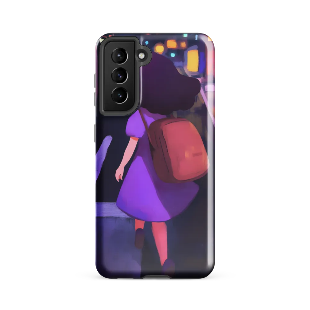 Wandering Through Neon Dreams | Phone Case |  S21 FE | Tough Case | Glossy