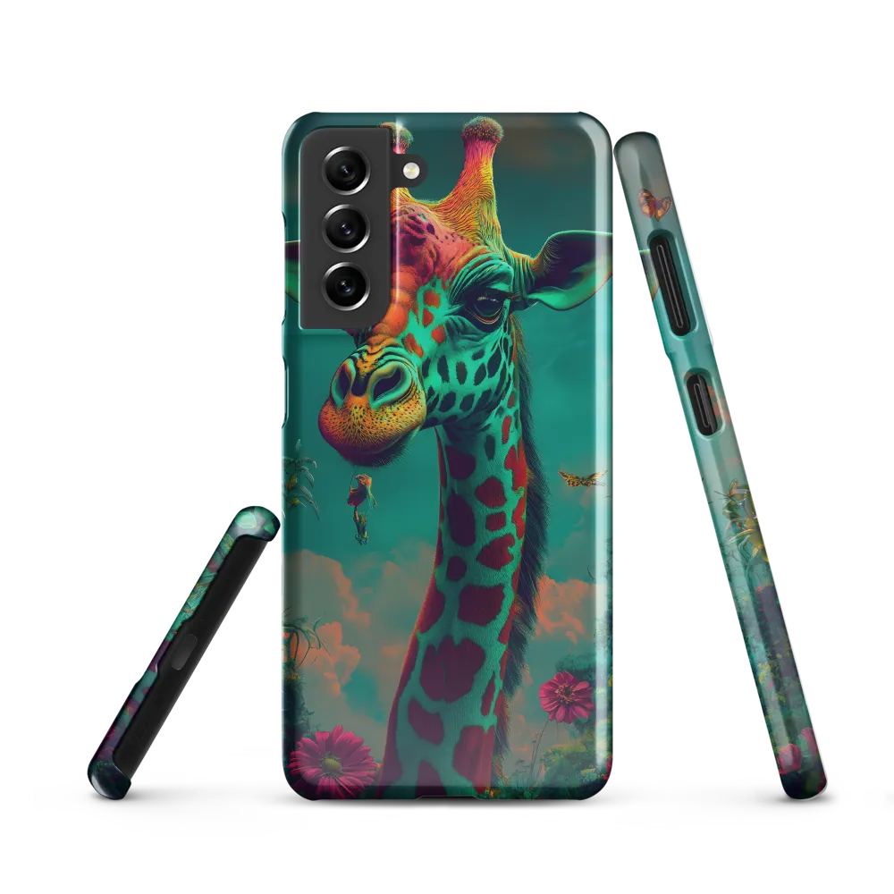 Whimsical Giraffe Among Blossoms