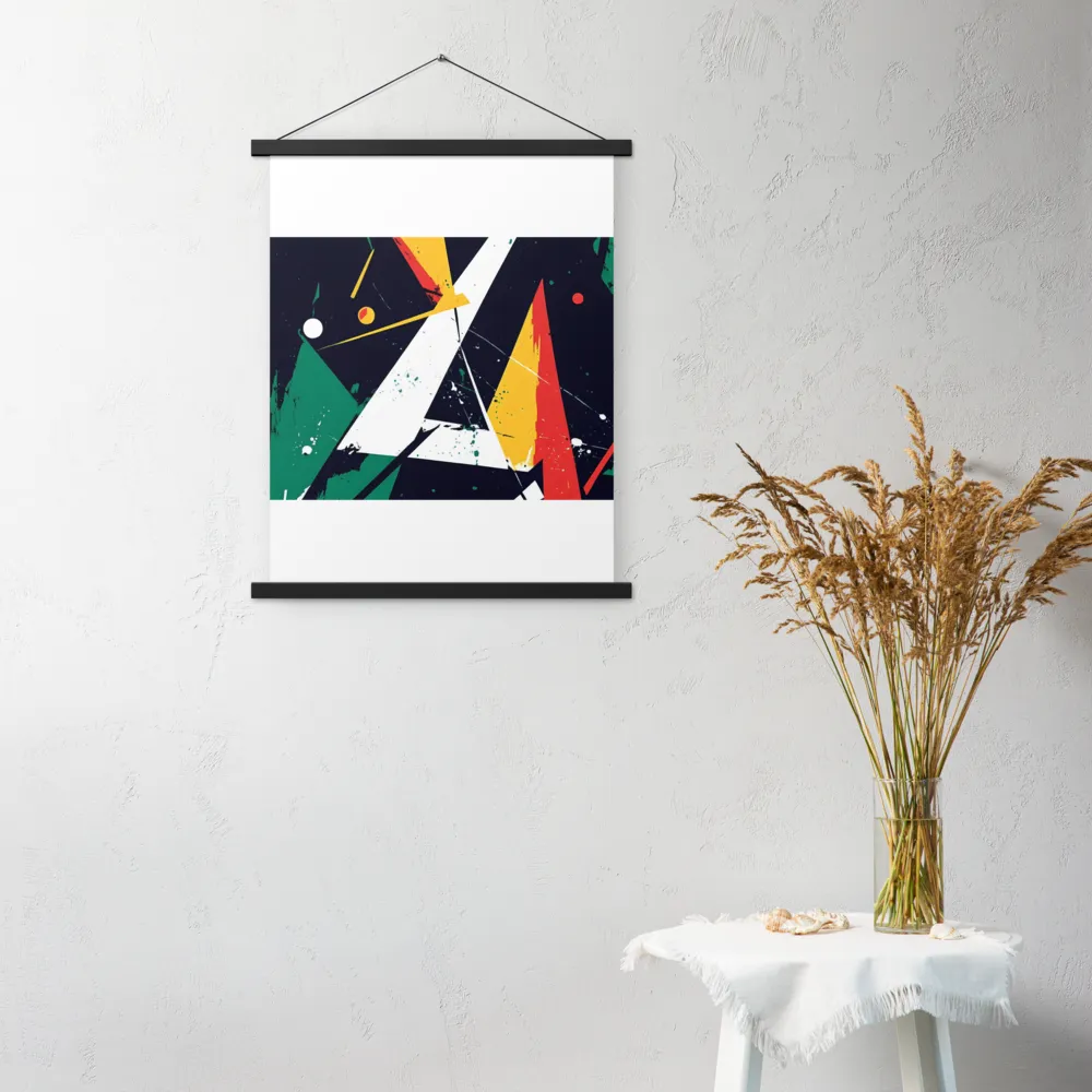 Dynamic Geometries | Poster With Black Wood Hanger | 18″×24″
