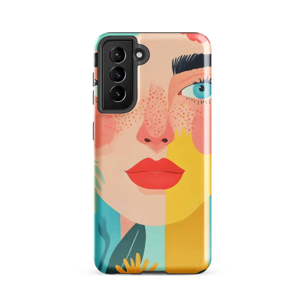 Floral Serenity: A Modern Portrait