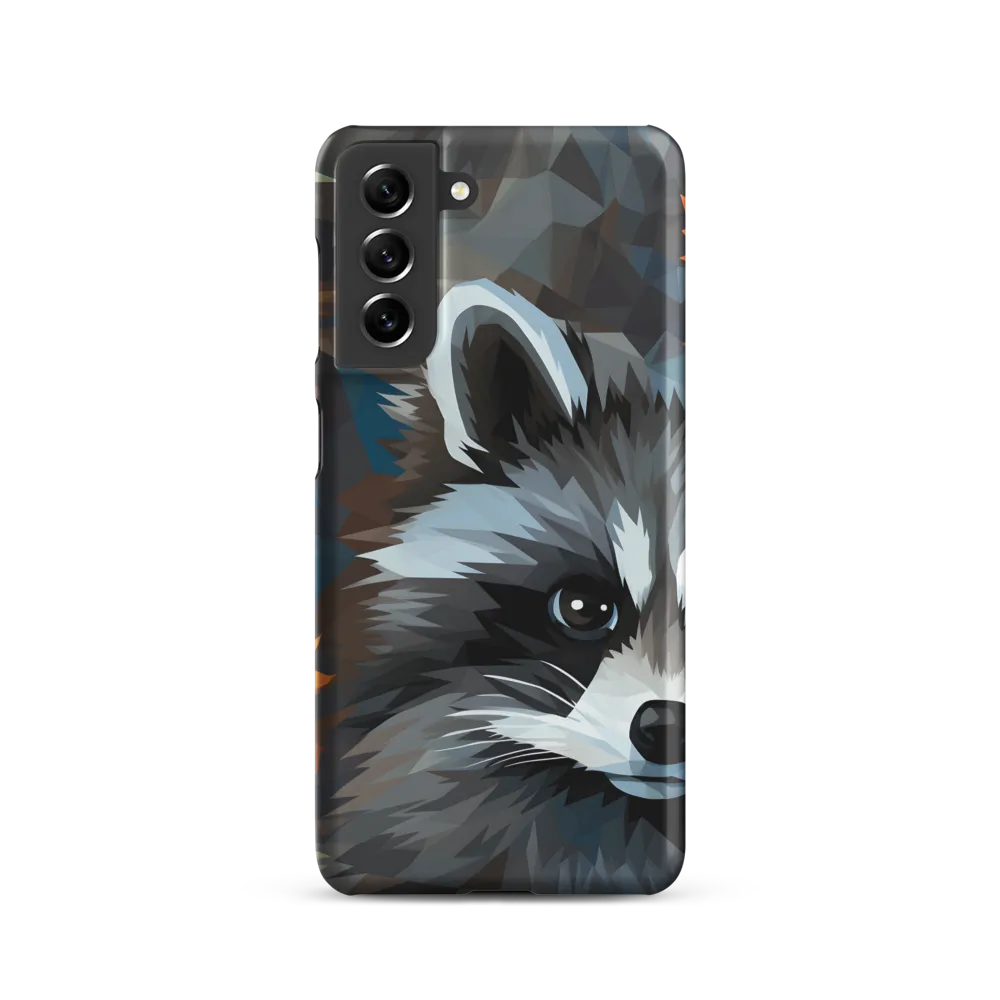Whispers of Autumn: The Raccoon's Gaze | Phone Case |  S21 | Snap Case | Matte