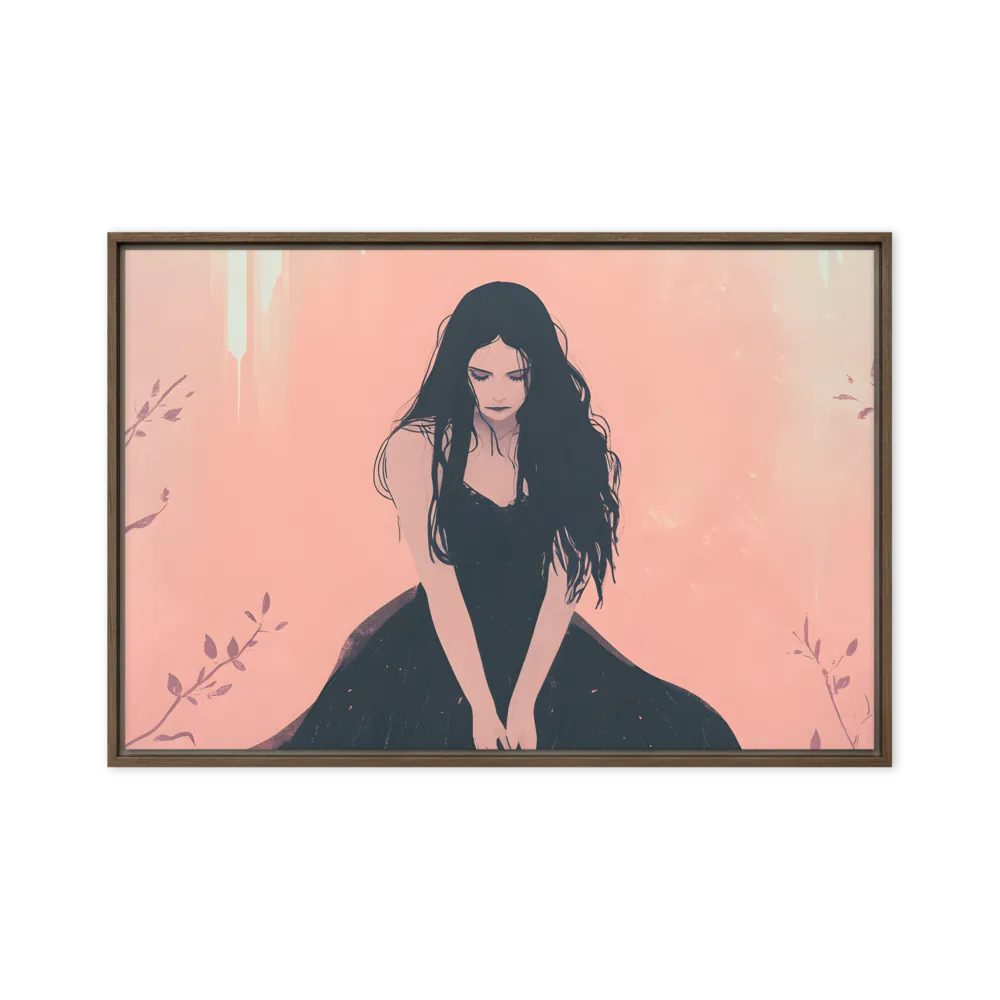 The Guardian of Solitude | Canvas with Brown Frame | 20″×30″