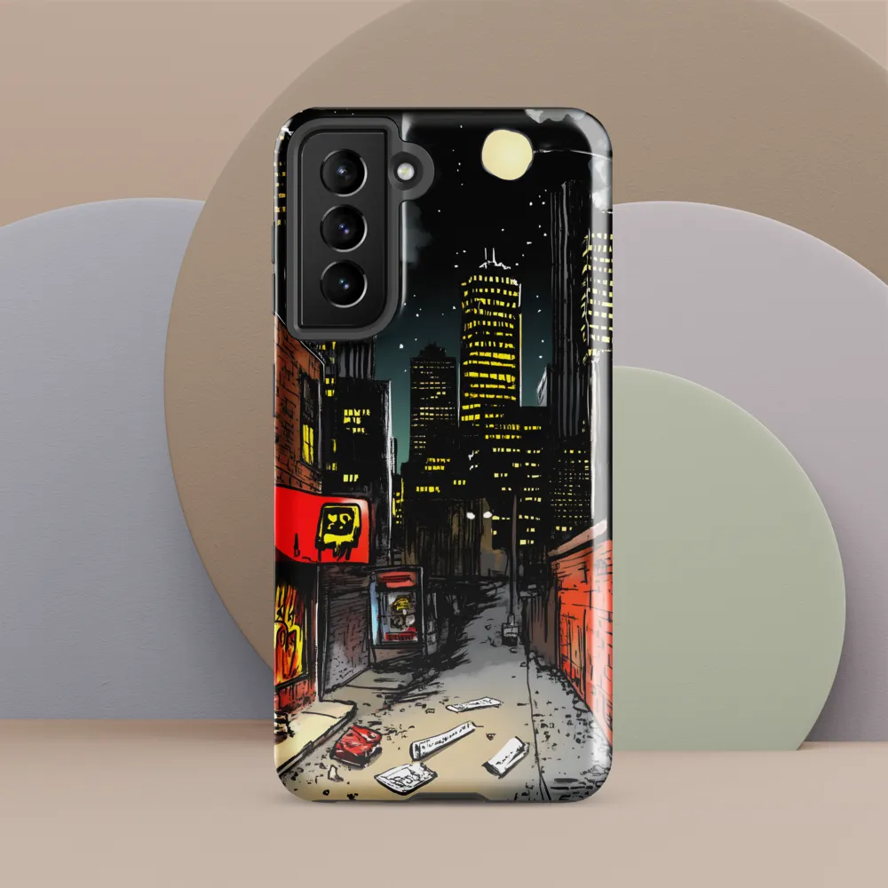 Nocturnal Cityscape: The Hidden Alley | Phone Case |  S21 | Tough Case | Glossy