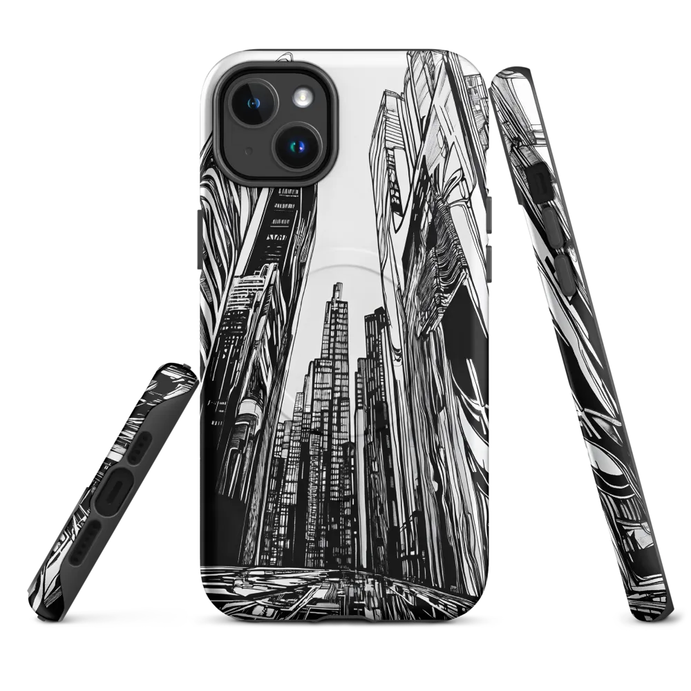 Urban Echoes: A Line Art Journey