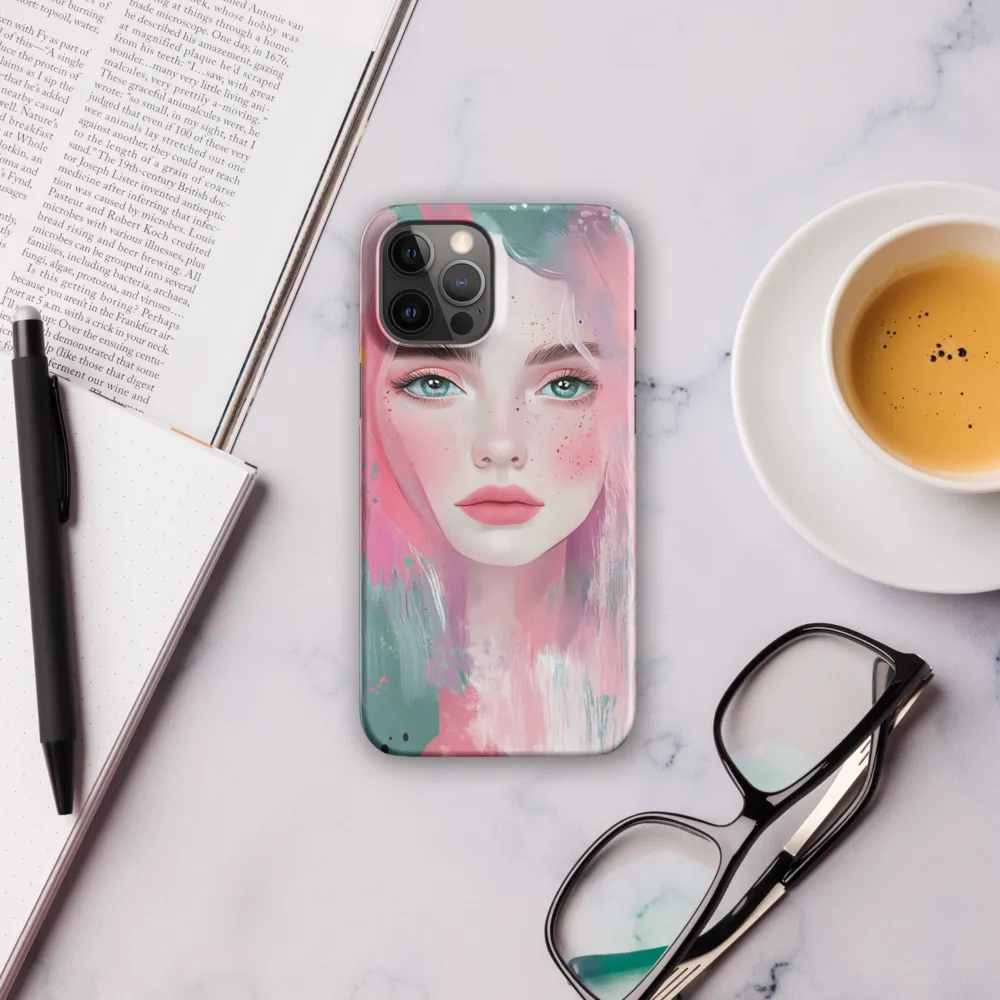 Dreamy Serenity: A Contemporary Portrait | Phone Case |  12 Pro Max | Snap Case | Matte