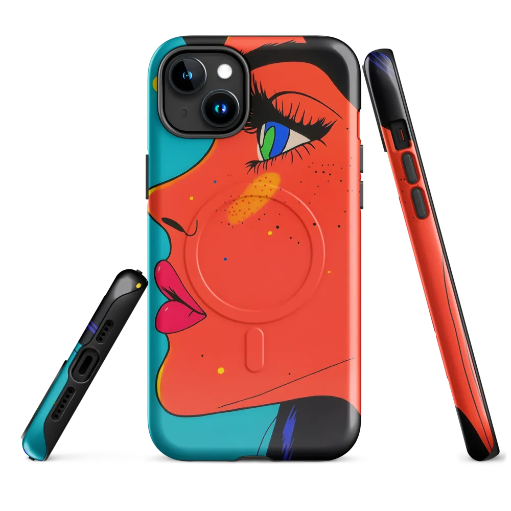 Vibrant Feminine Profile in Pop Art