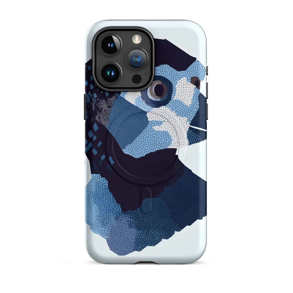 Abstract Avian Portrait in Blue