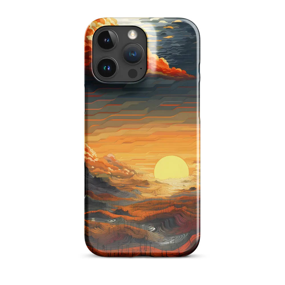 Ethereal Sunset: A Serene Landscape in Flowing Forms