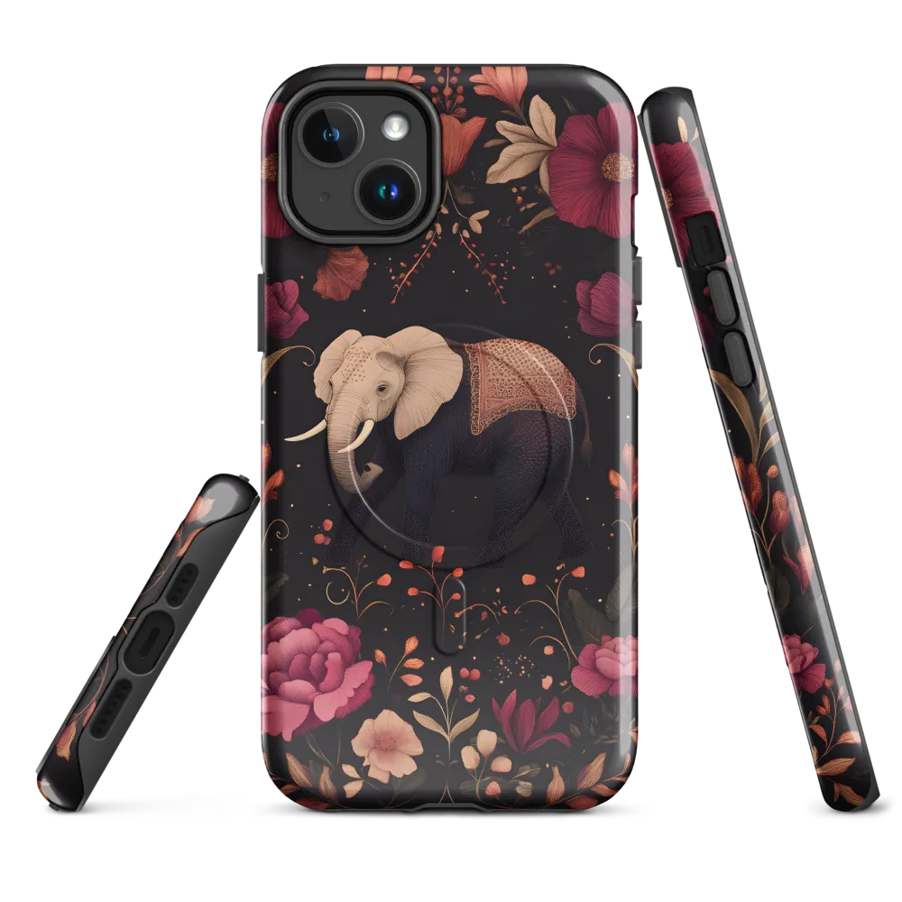 Whispers of the Wild: Elephants and Blooms