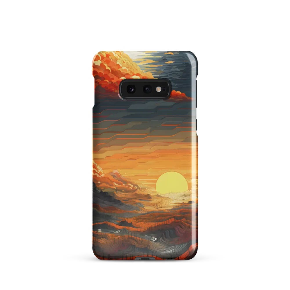 Ethereal Sunset: A Serene Landscape in Flowing Forms