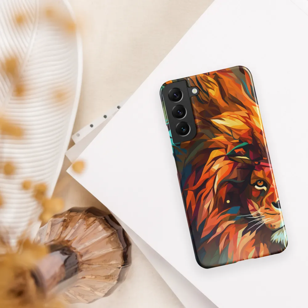 Majestic Gaze: The Polygonal Lion