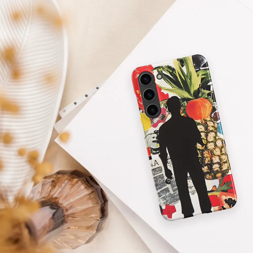 Silhouette with Pineapple Collage