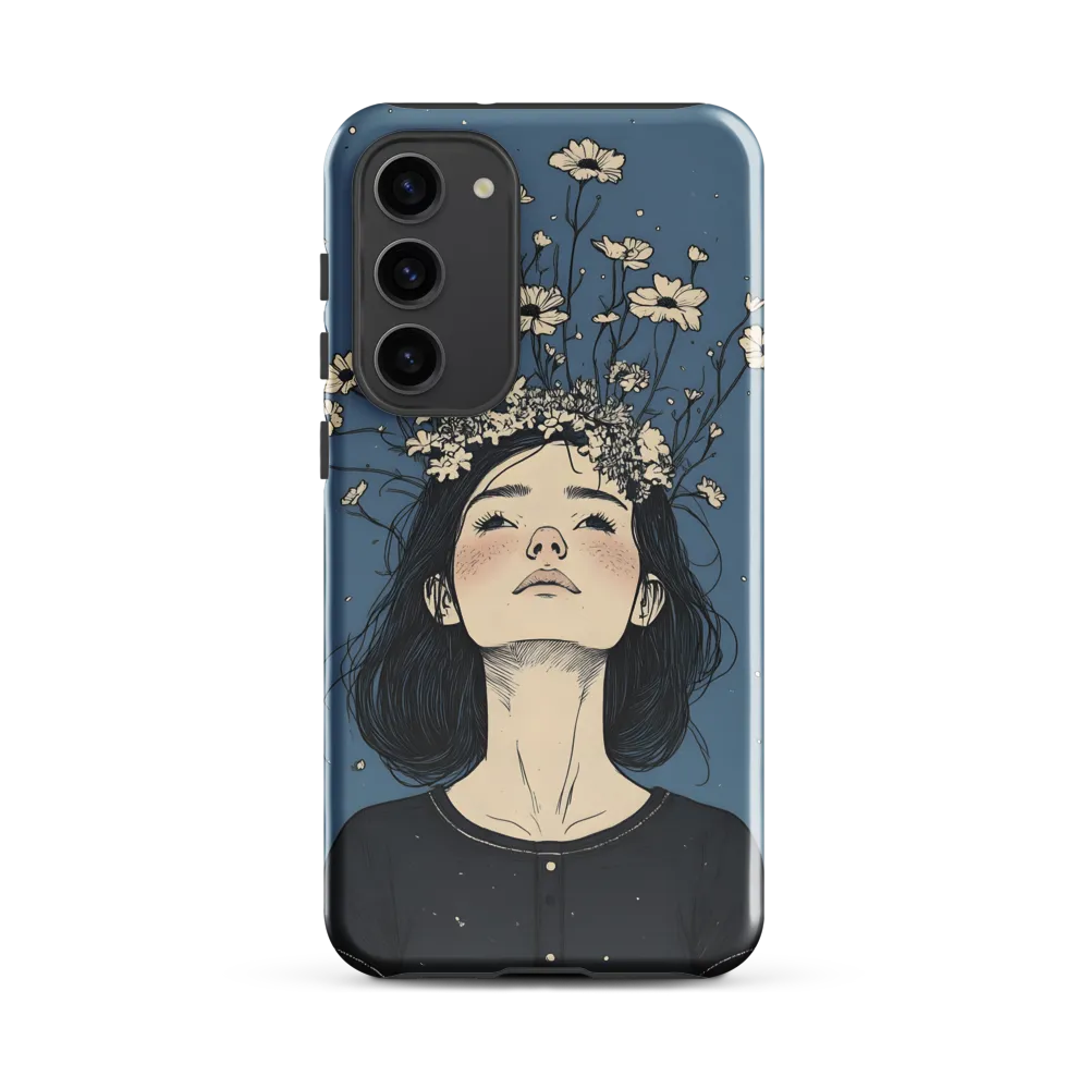 Floral Serenity: A Portrait of Tranquility | Phone Case |  S23 Plus | Tough Case | Glossy