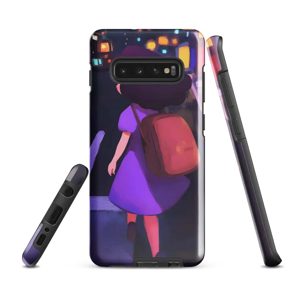 Wandering Through Neon Dreams | Phone Case |  S10 Plus | Tough Case | Glossy