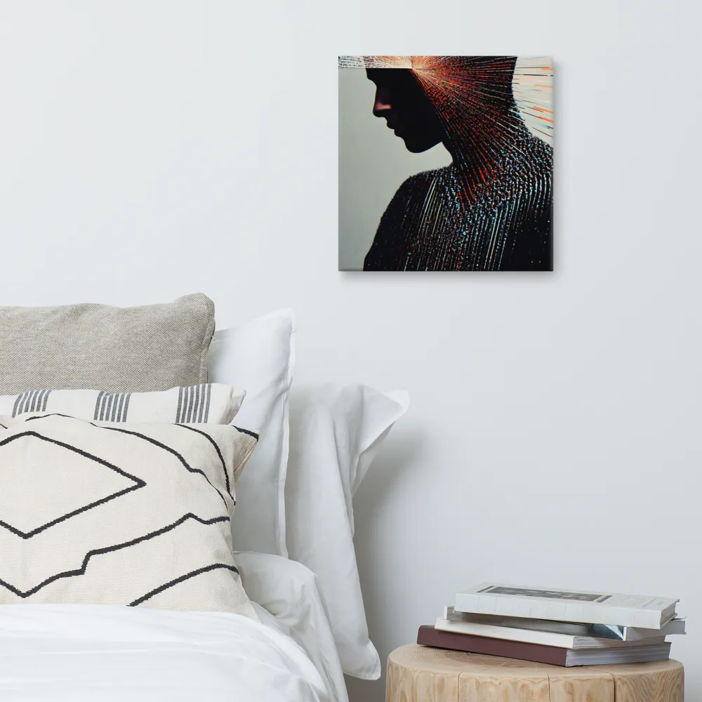 Radiant Reflection: An Abstract Journey of Thought | Canvas | 16″×16″