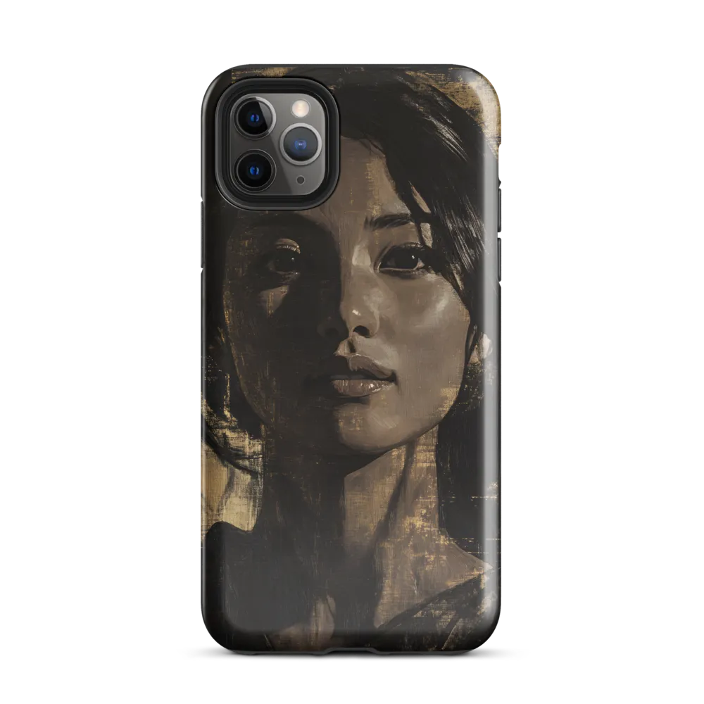 Golden Gaze: A Contemporary Portrait | Phone Case |  11 Pro Max | Tough Case | Glossy