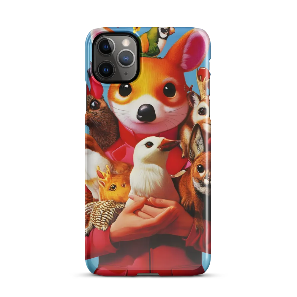 Harmony in Whimsy: A Modern Animal Ensemble | Phone Case |  11 Pro Max | Snap Case | Glossy