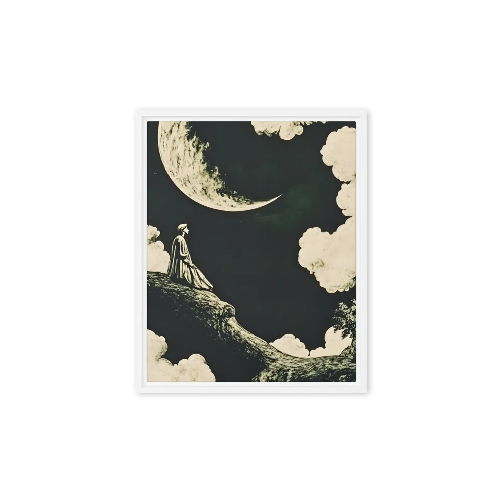 Whispers of the Moon | Canvas with White Frame | 8″×10″