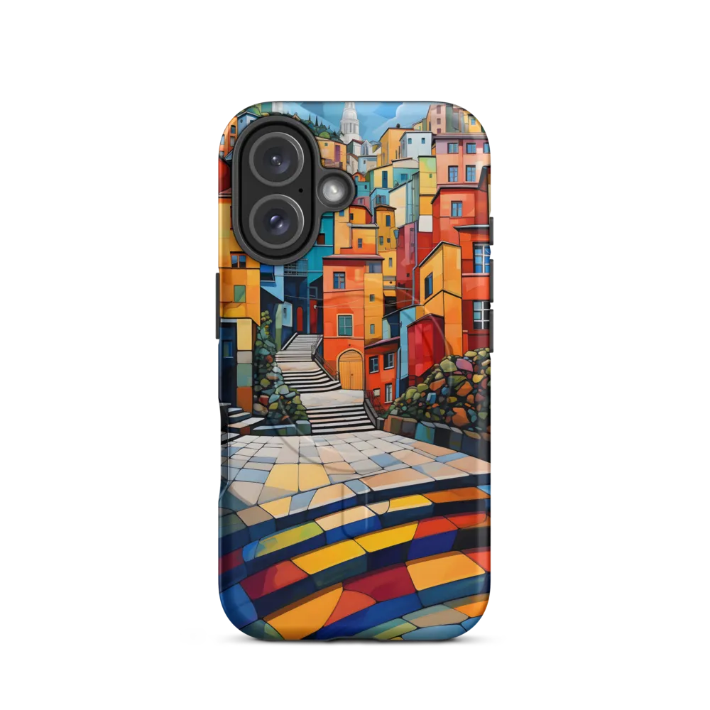 Vibrant Village: A Cubist Journey