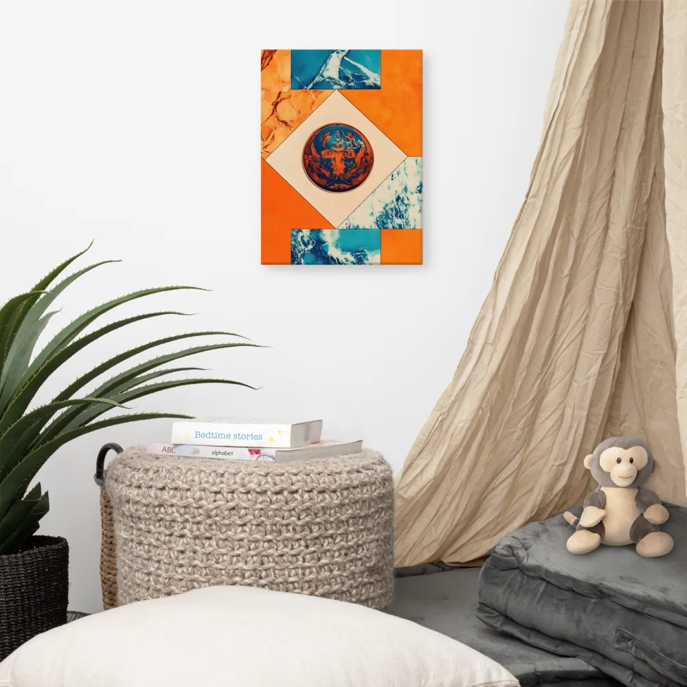 Harmonious Encounters: Abstract Geometry | Canvas | 12″×16″