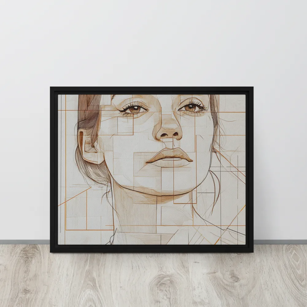 Geometric Serenity: A Minimalist Portrait