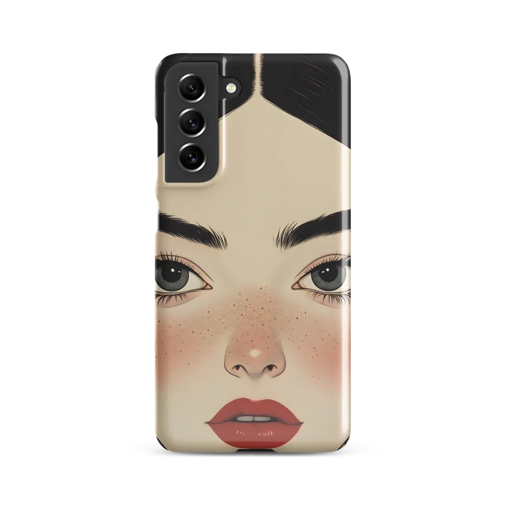 Serenity Captured: A Modern Portrait | Phone Case |  S21 FE | Snap Case | Glossy